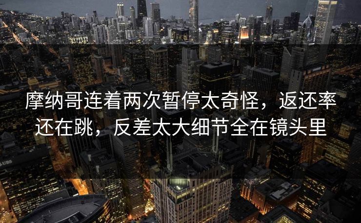 摩纳哥连着两次暂停太奇怪，返还率还在跳，反差太大细节全在镜头里
