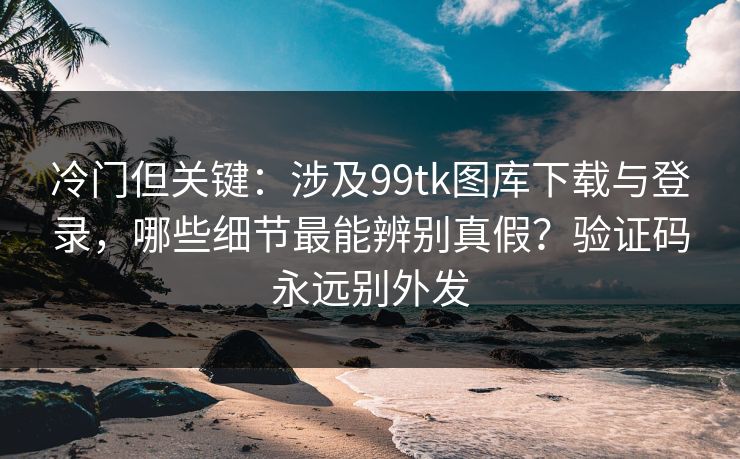 冷门但关键：涉及99tk图库下载与登录，哪些细节最能辨别真假？验证码永远别外发